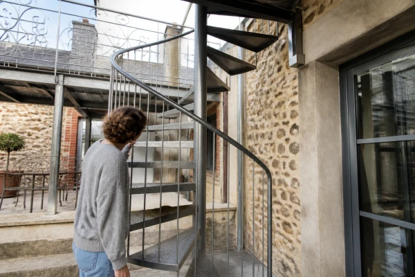 Escalier métallique quart tournant à Blois