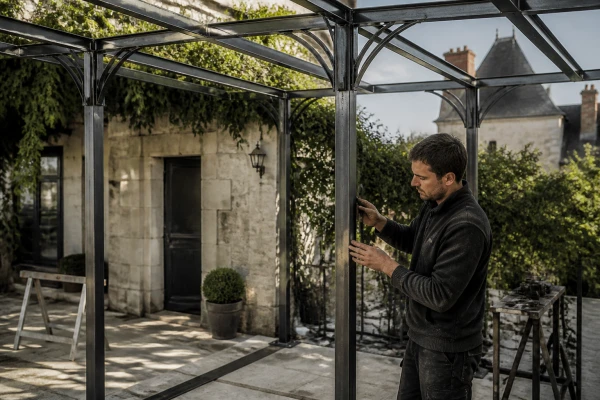 Pergola acier sur mesure à Amboise