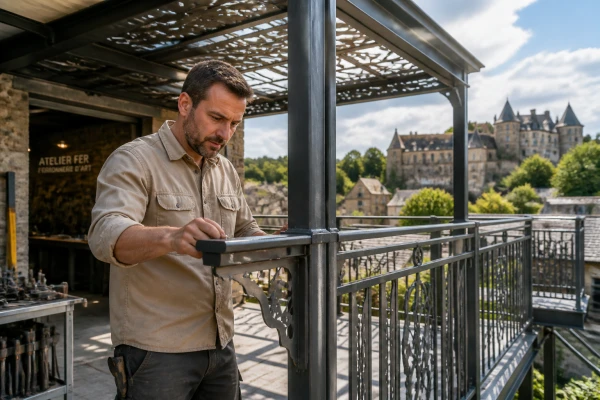 Terrasse suspendue métallique Amboise